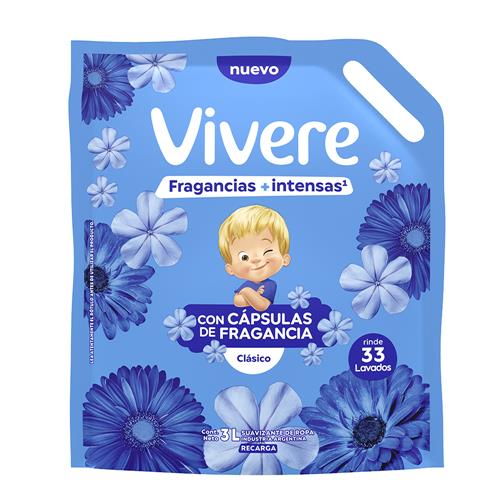 Suavizante Para Ropa Clasico Vivere 3l