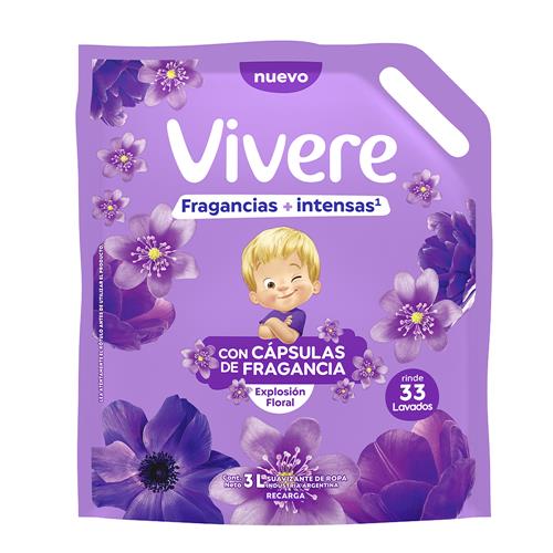 Suavizante Para Ropa Explosión Floral Vivere 3l