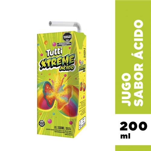 Jugo Xtreme Sabor Acido Tutti Ttb 200 Ml