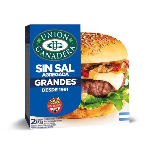 Hamburguesas Sin Sal Union Ganadera 240g
