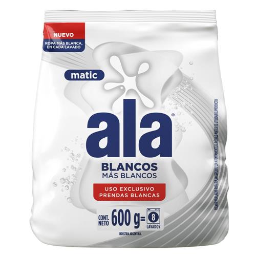 Jabón en polvo Matic blancos ALA MATIC 600g