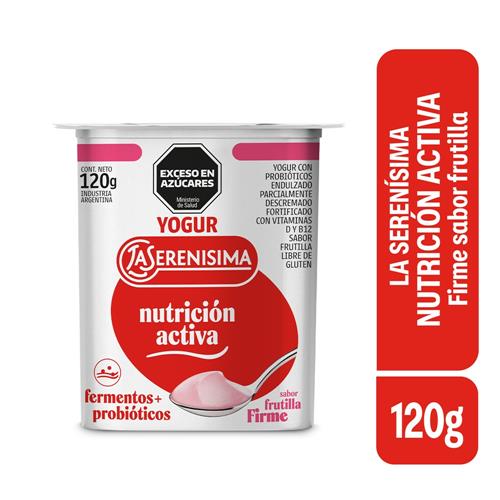 Yogur Firme FFS Entero Sabor Frutilla 120g La Serenísima Nutrición Activa
