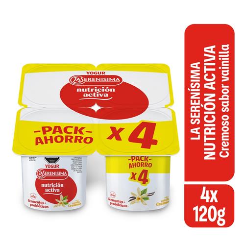 Yogur Cremoso Entero Sabor Vainilla 480g La Serenísima Nutrición Activa