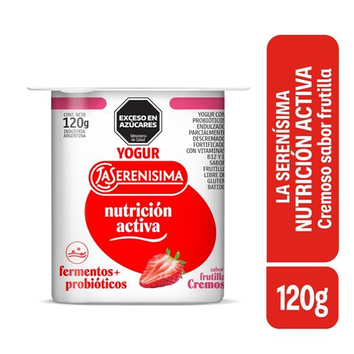 Yogur Cremoso FFS Entero Sabor Frutilla 120g La Serenísima Nutrición Activa
