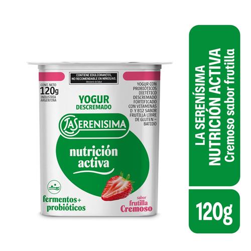Yogur Cremoso FFS Sabor Frutilla Descremado 120g La Serenísima Nutrición Activa