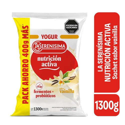 Yogur Sachet Entero Sabor Vainilla 1300g La Serenísima Nutrición Activa