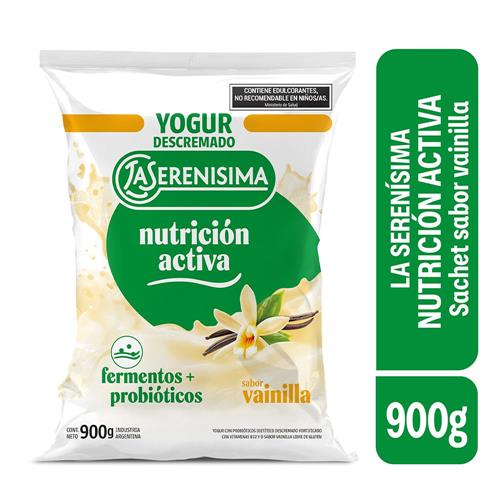 Sachet Yogur Descremado Sabor Vainilla 900g La Serenísima Nutrición Activa