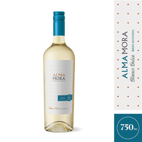 Vino blanco dulce Bajo Alcohol ALMA MORA 750ml