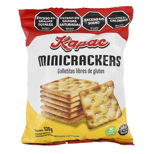 Galletitas crackers mini sin gluten KAPAC 120g