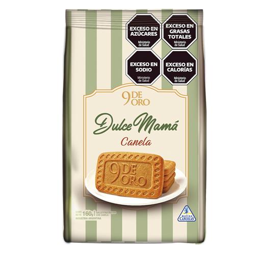 Galletitas dulces con canela 9 DE ORO 160g