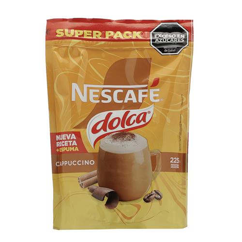 Café instantáneo Cappuccino NESCAFE DOLCA 225g