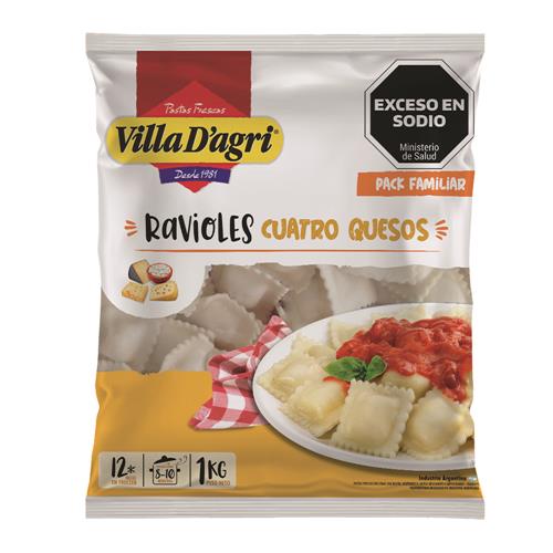 Ravioles cuatro quesos VILLA DAGRI 1Kg