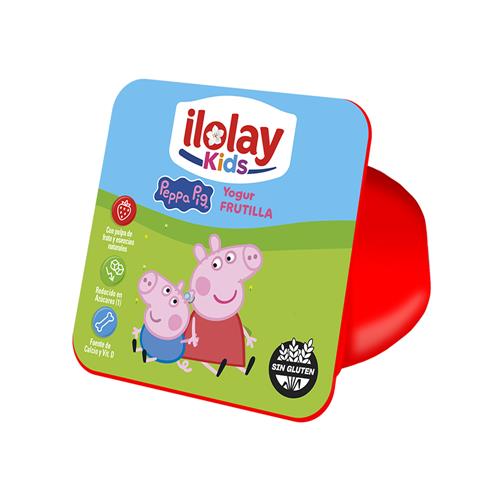 Yogur batido parcialmente descremado sabor frutilla sin lactosa ILOLAY 90ml