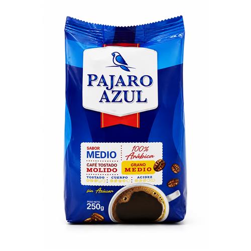 Café molido tostado sabor medio PAJARO AZUL 250g