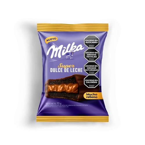 Alfajor de chocolate relleno de dulce de leche MILKA 70g
