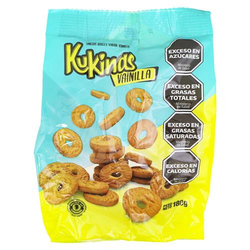Galletitas dulces anillos de vainilla KUKINAS 180g