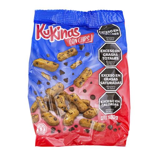 Galletitas con chip de chocolate bastones KUKINAS 180g