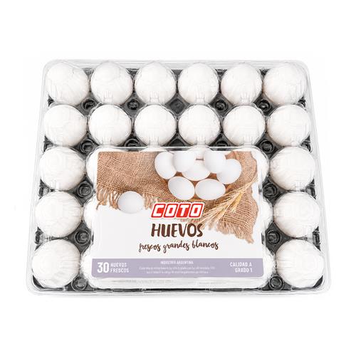 Huevo blanco grande maple COTO 30u