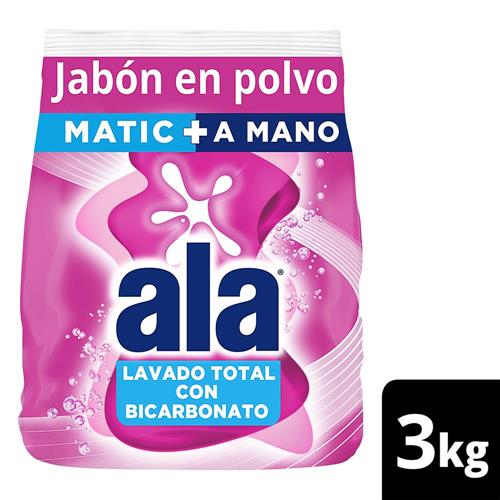 Jabón en polvo Matic con bicarbonato ALA 3Kg