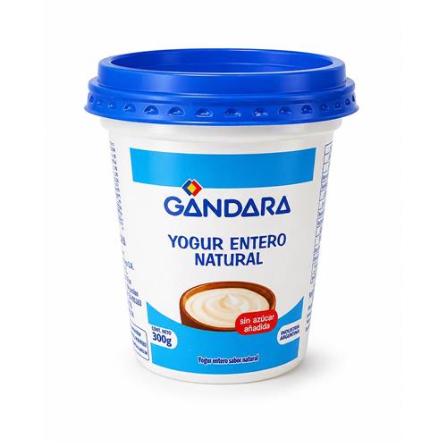 Yogur Entero Natural Sin Azúcar Añadida GANDARA 300g