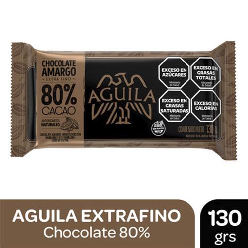 Chocolate Amargo ÁGUILA Extra Fino 80% Cacao 130g