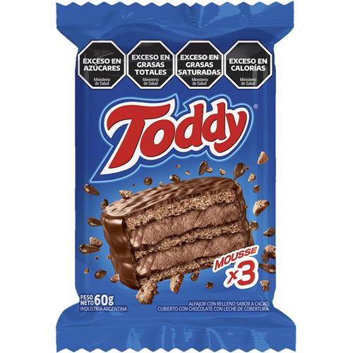 Alfajor Toddy Mousse x3 60g