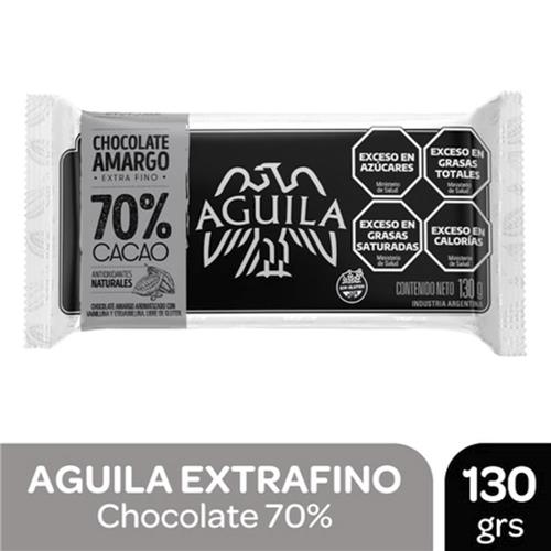 Chocolate Águila Amargo Extra Fino 70% Cacao 130g
