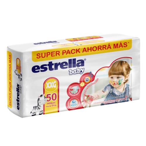 Pañales Estrella Baby XXG Super Pack Ahorrá Más 50 unidades