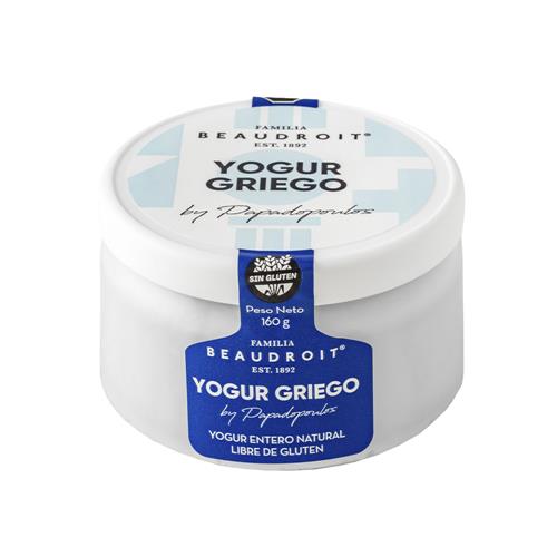 Yogur Griego Familia Beaudroit Entero Natural by Papadopoulos 160g