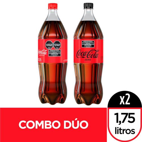 Gaseosa Coca-Cola Combo Dúo Original y Zero 2x1.75L