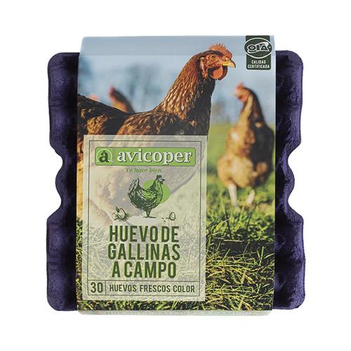 Huevos Avicoper Gallinas a Campo Frescos Color 30 unidades