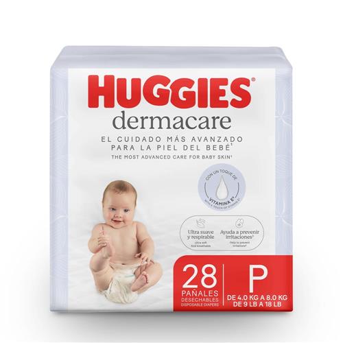 Pañales Huggies Dermacare P 28 unidades