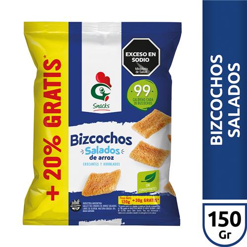 Bizcochos Salados de arroz Snacks 150g