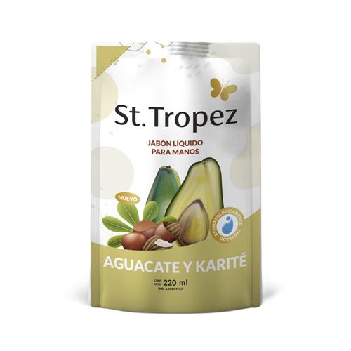 Jabón Líquido para Manos St. Tropez Aguacate y Karité 220ml