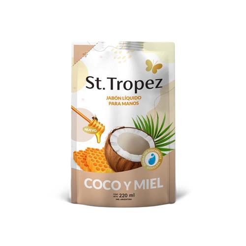 Jabón Líquido para Manos St. Tropez Coco y Miel 220ml