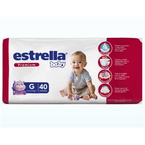 Pañales Estrella Baby Premium G 40 unidades