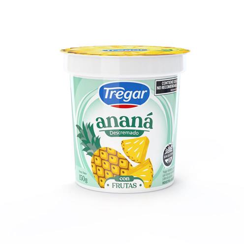 Yogur Tregar Ananá Descremado con Frutas 150g