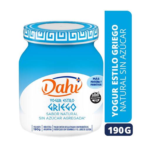 Yogur Estilo Griego Dahi Natural Sin Azúcar 190g