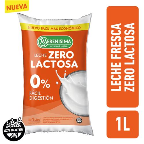 Leche La Serenísima Zero Lactosa 0% 1 Litro