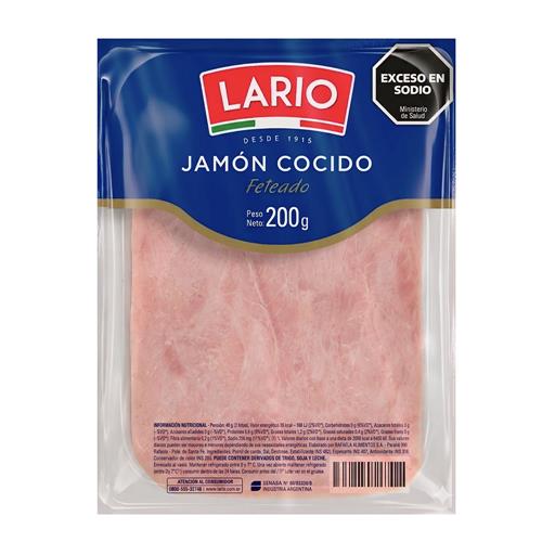 Jamón Cocido Lario Feteado 200g