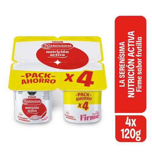 Yogur Firme Entero Sabor Frutilla 480g La Serenísima Nutrición Activa