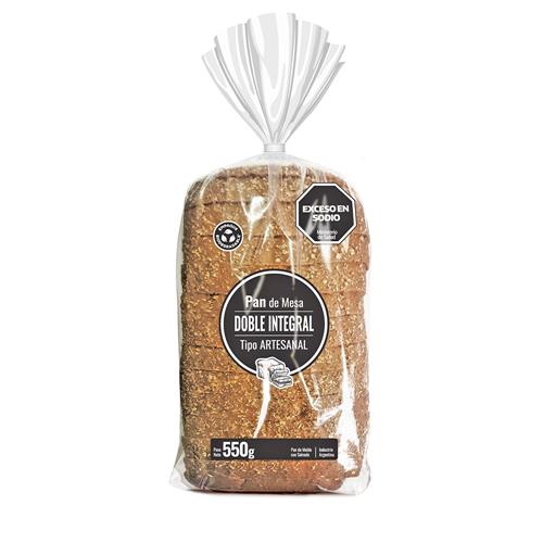 Pan de Mesa Doble Integral Tipo Artesanal Mimago 550g