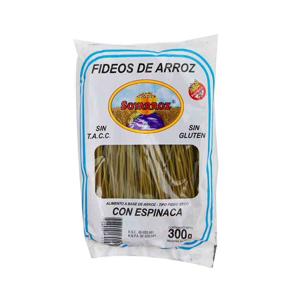 Fideos de Arroz Sabor Espinaca 300 Grs Soyarroz