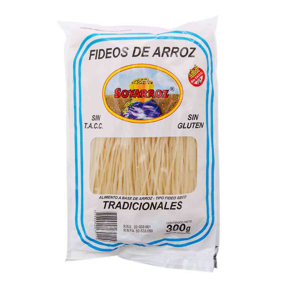 Fideos de Arroz Tradicionales 300 Grs Soyarroz