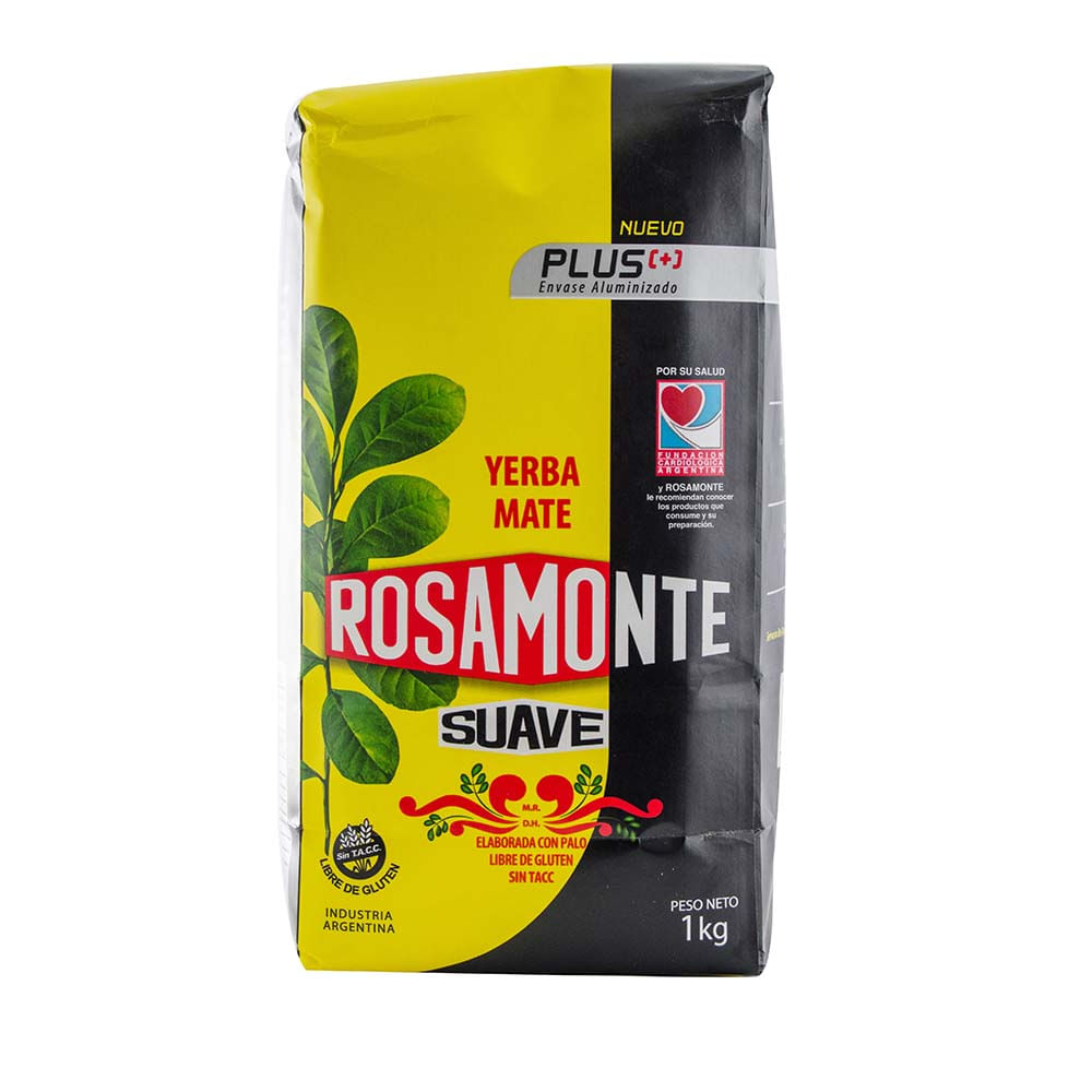 Yerba Mate con Palo Suave 1 Kg Rosamonte