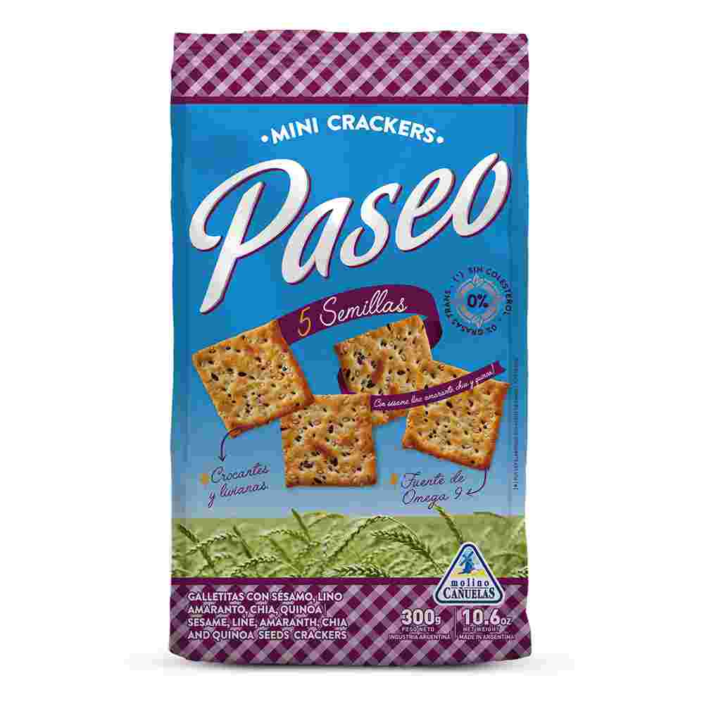 Galletas Secas Sabor 5 Semillas 300 Grs Paseo