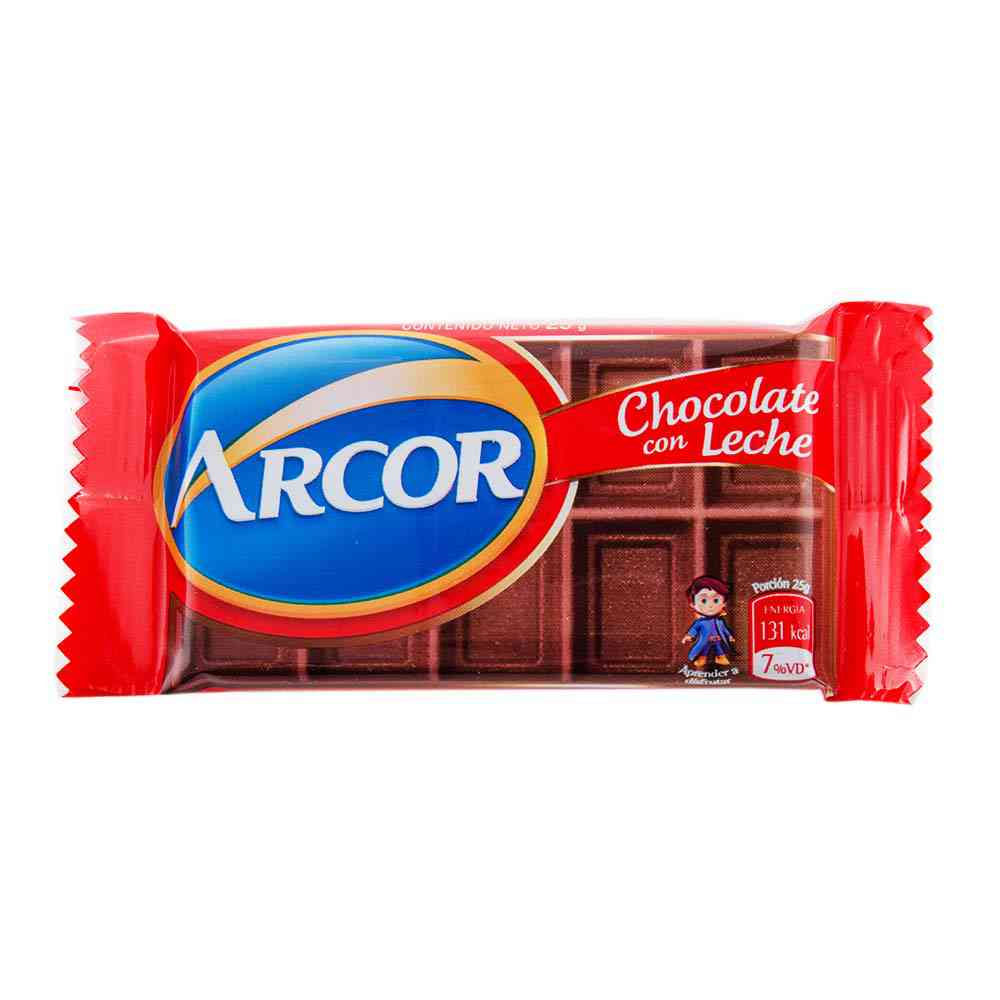 Chocolate Sabor Leche 25 Grs Arcor