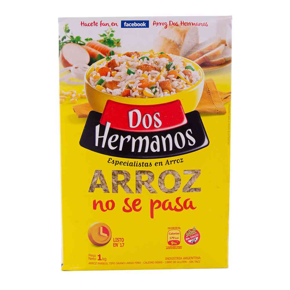 Arroz Parboil Grano Largo Fino 1 Kg Dos Hermanos