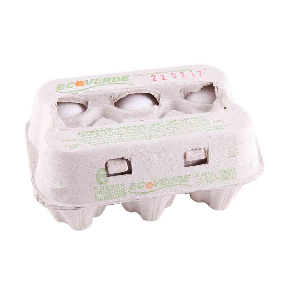 Huevos Blancos Ecoverde 6 U - 1 Paquete