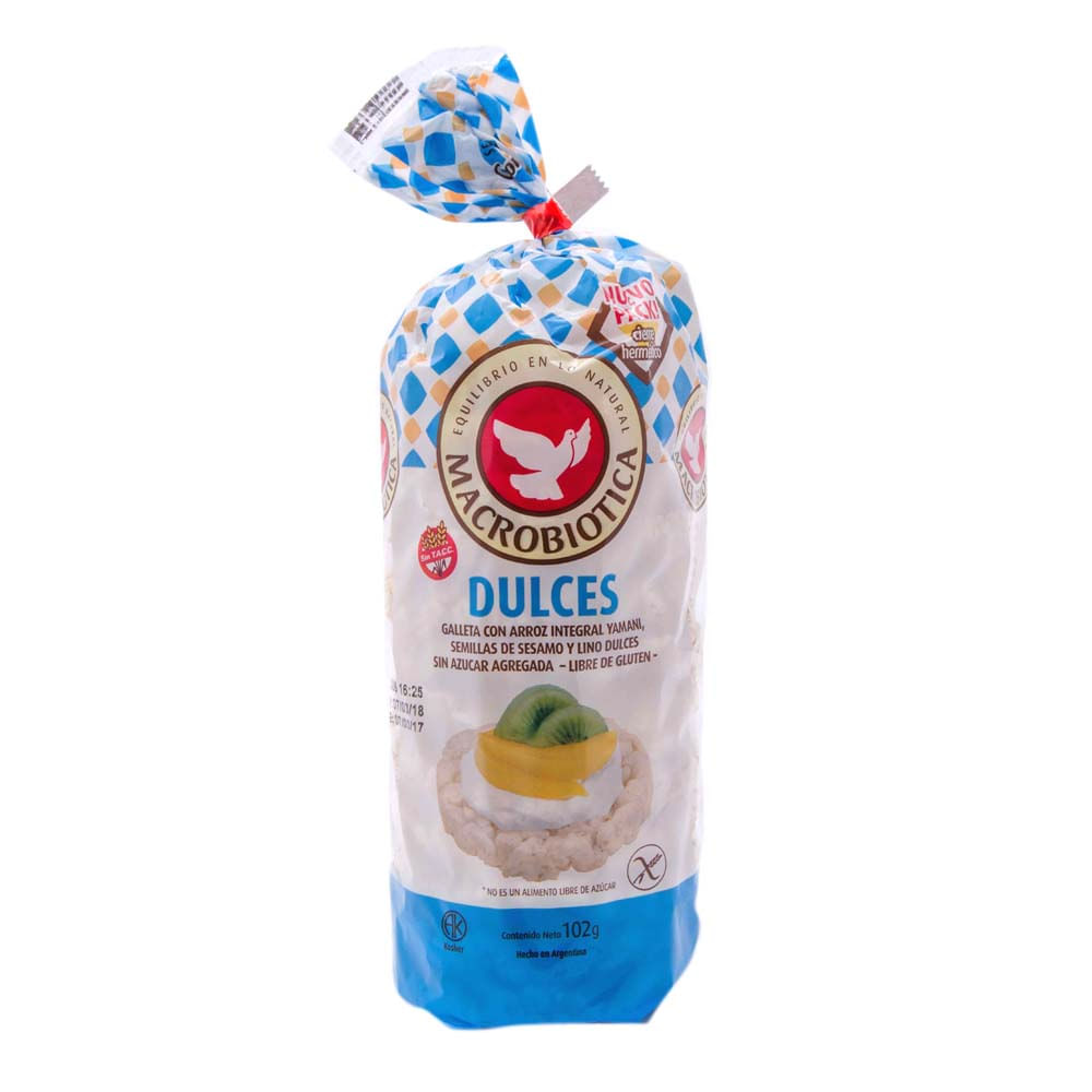 Galletas De Arroz Macrobiotica Dulces 102 Gr